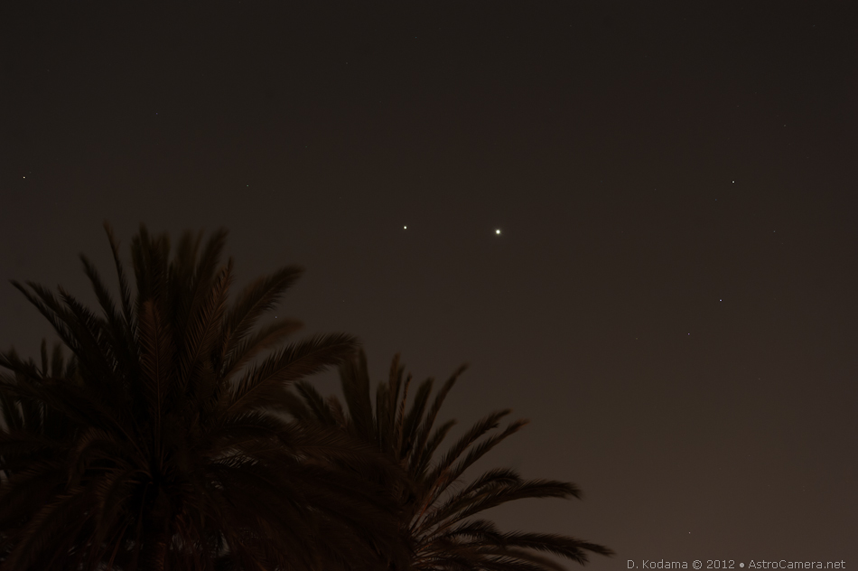 Venus-Jupiter Telescopic view