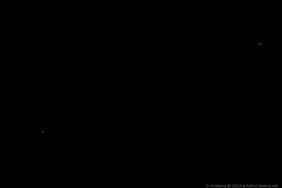 Venus-Jupiter Telescopic view