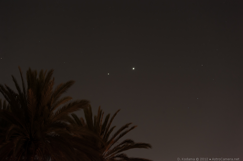Venus-Jupiter Telescopic view