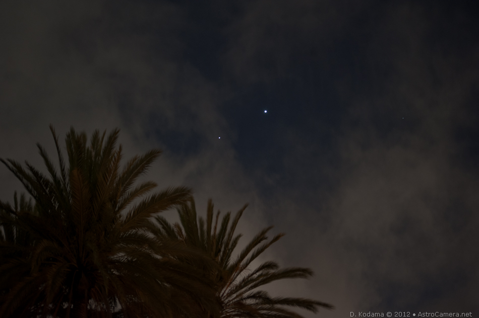 Venus-Jupiter Telescopic view