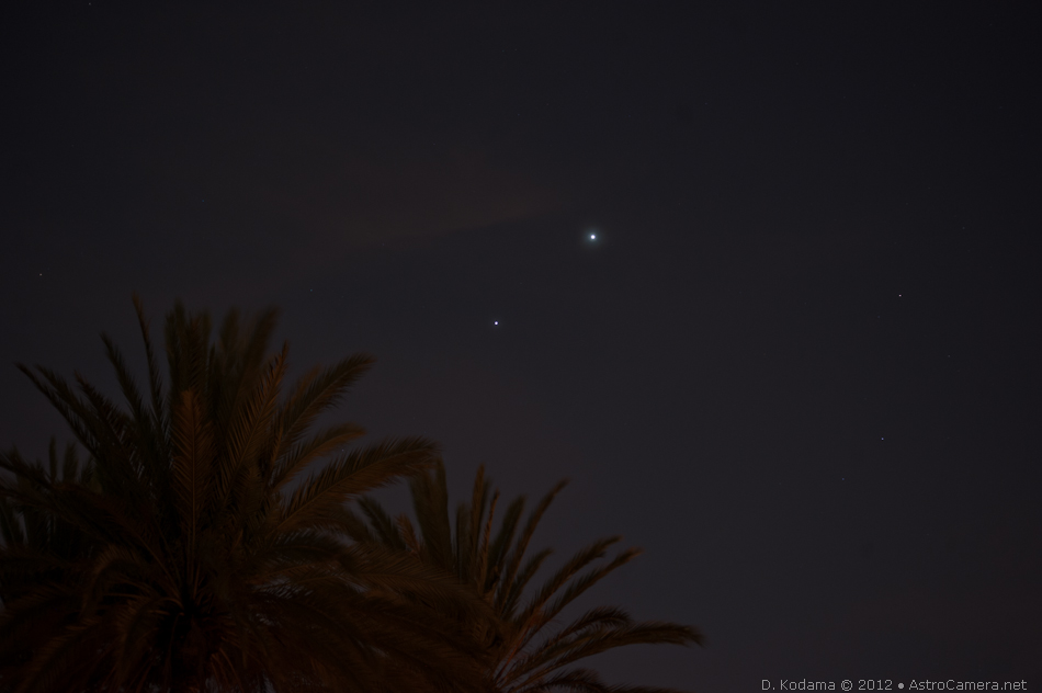 Venus-Jupiter Telescopic view