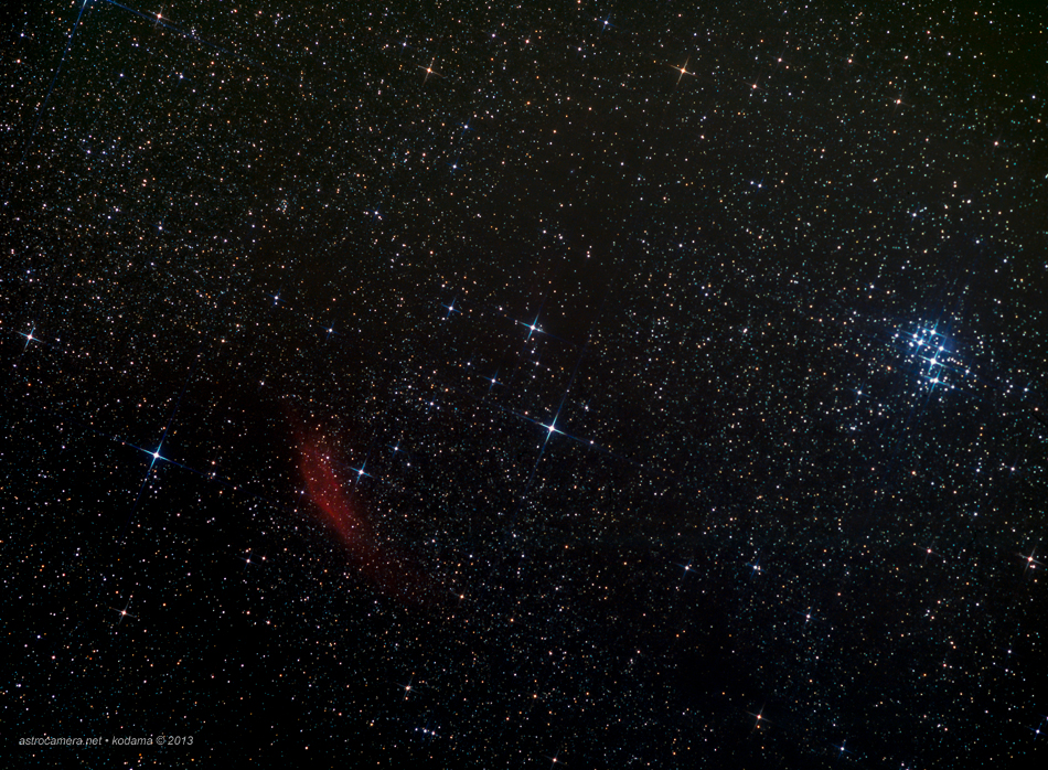 California Nebula and Pleiades