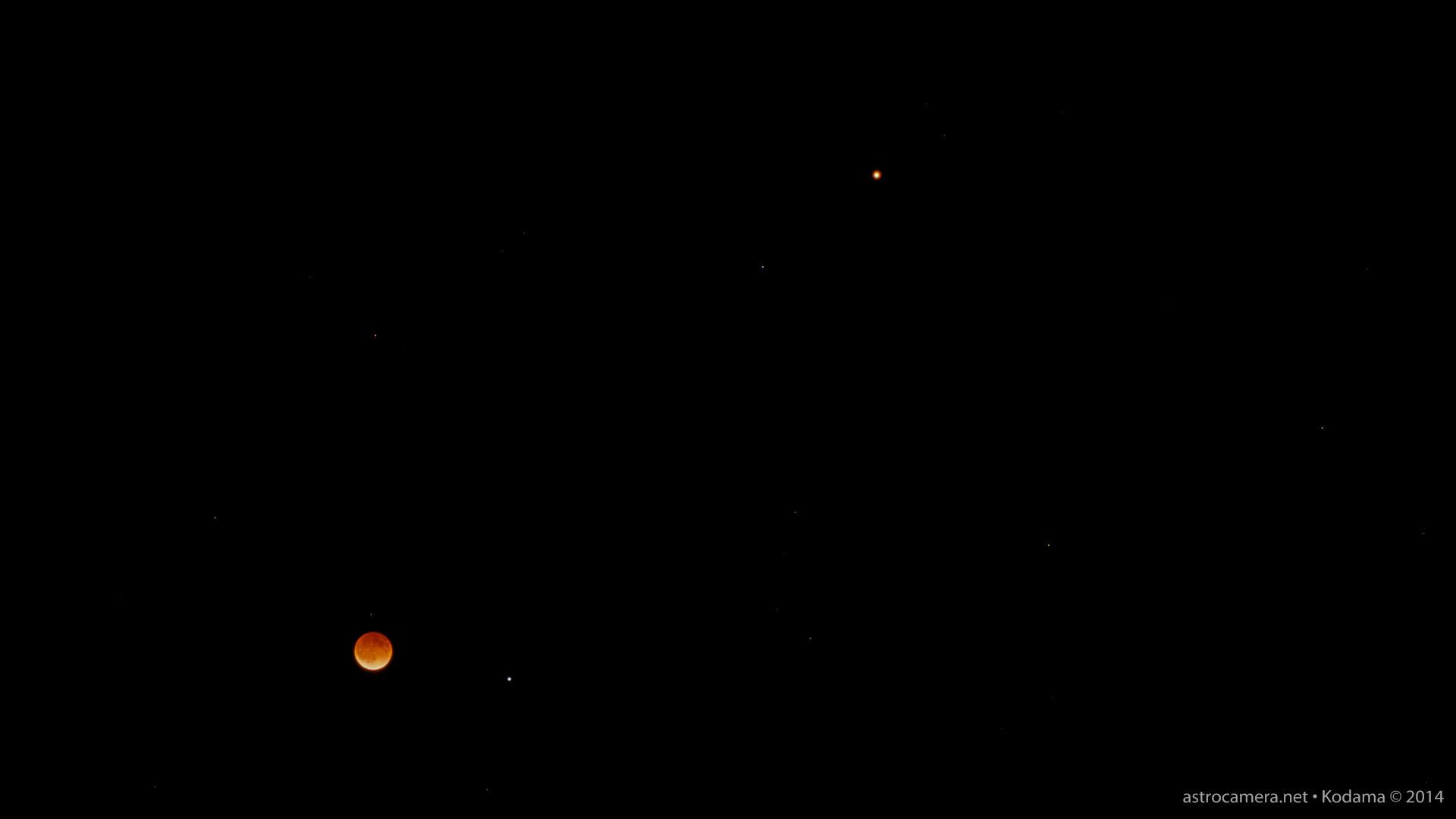 2014 Total Lunar Eclipse, wide view