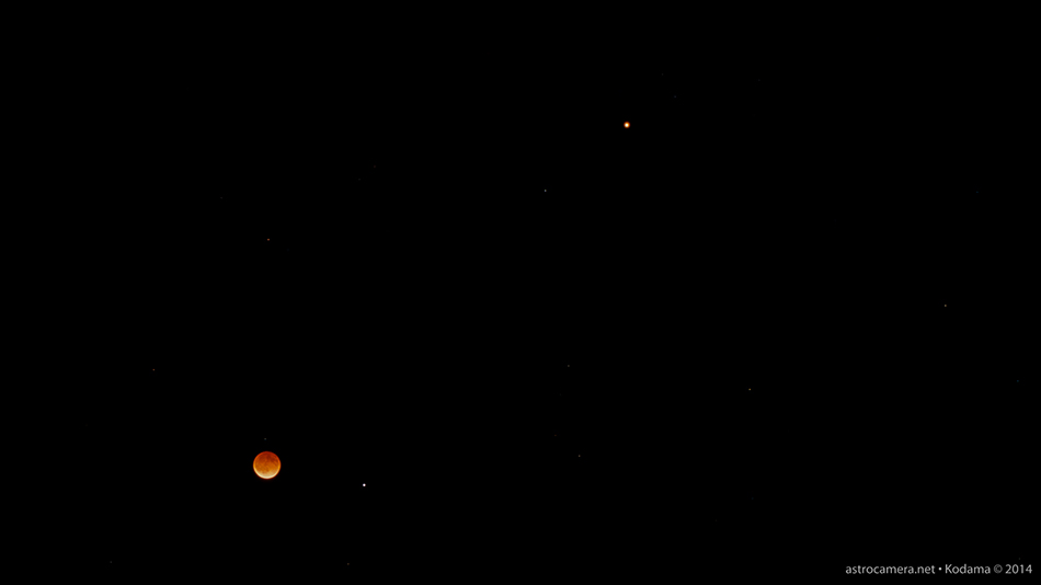 2014 Total Lunar Eclipse, wide view