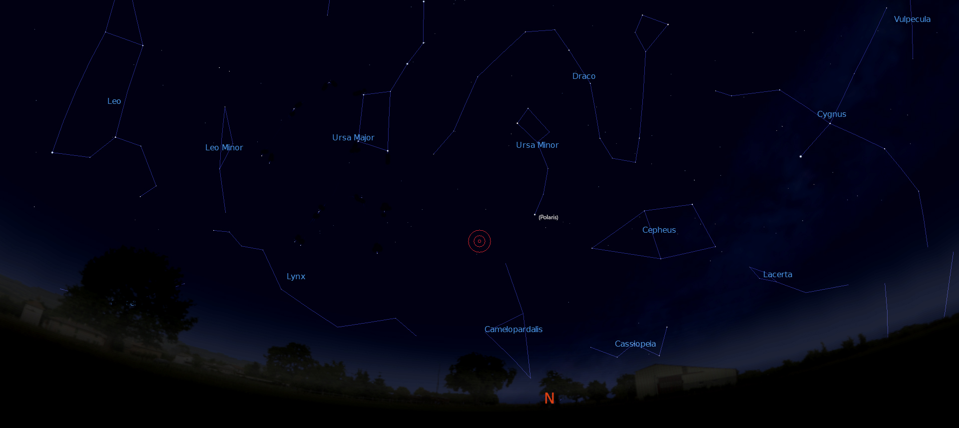Comet 209P/Linear Meteor Shower Map