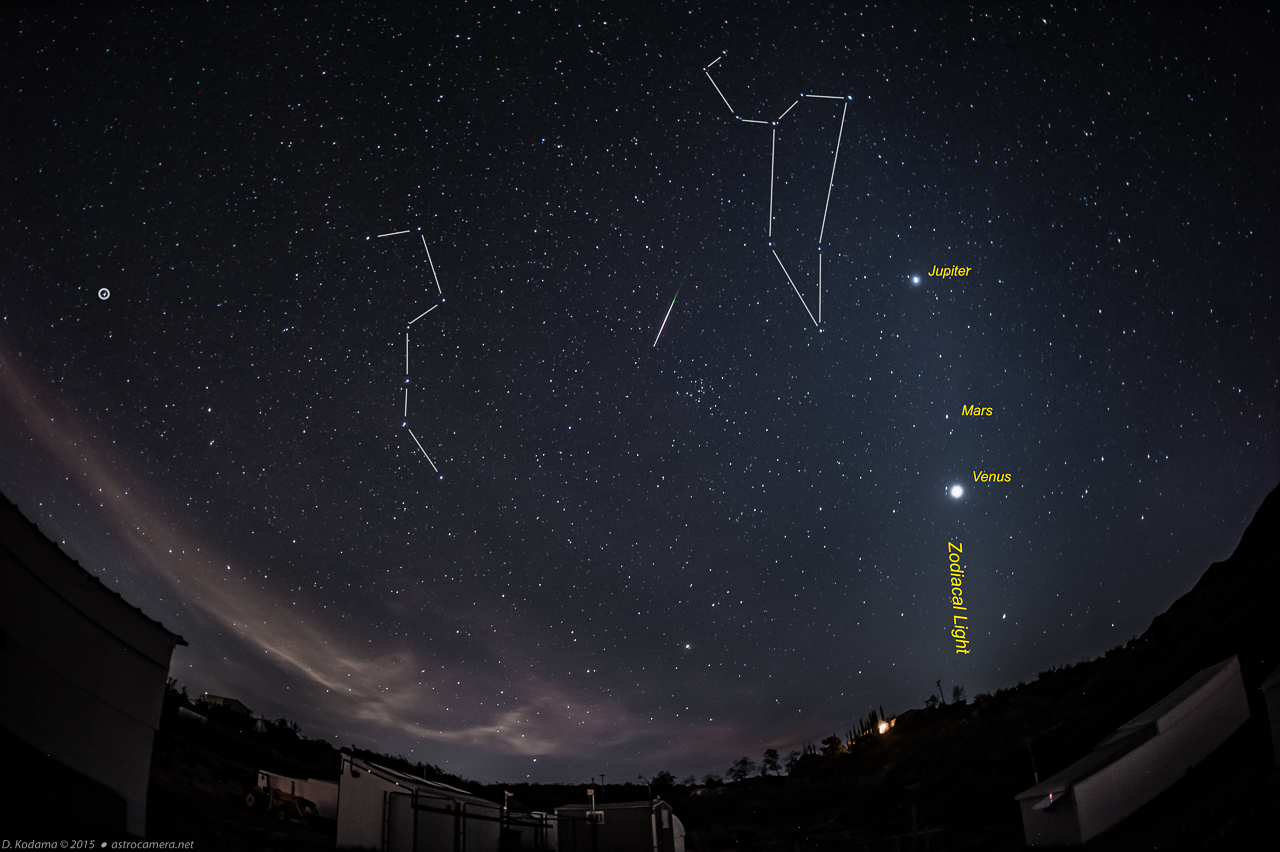 2015 Leonid Meteor fireball, labeled