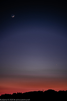 Moon, Mercury, &Venus at sunset
